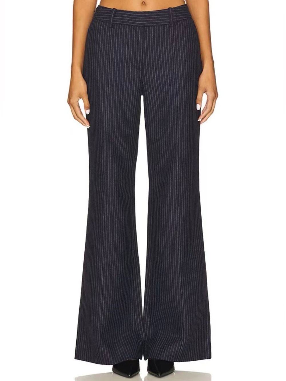 NWT Cara Cara Tristan pants Navy Chalk Stripe